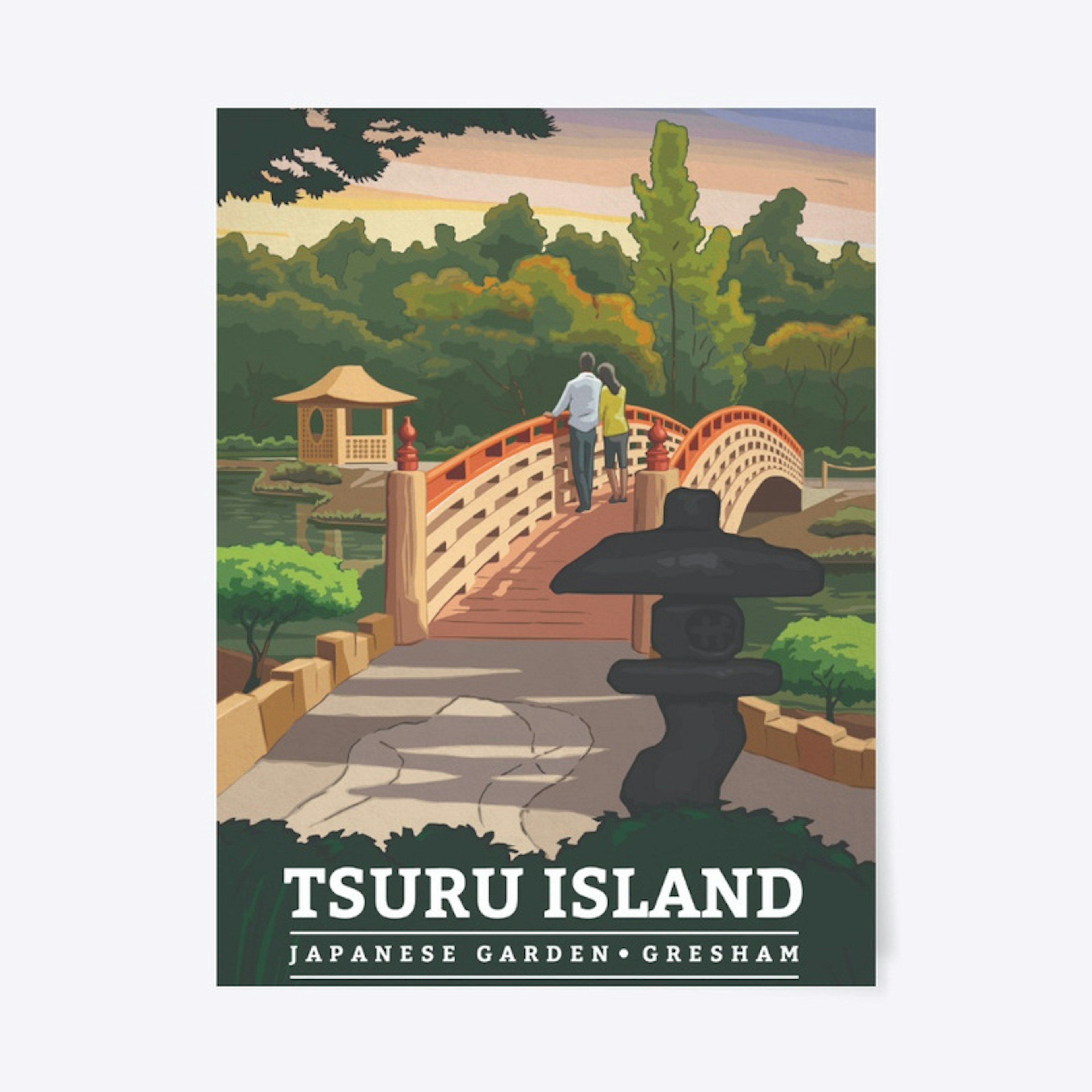 Tsuru Island Japanese Garden Poster 