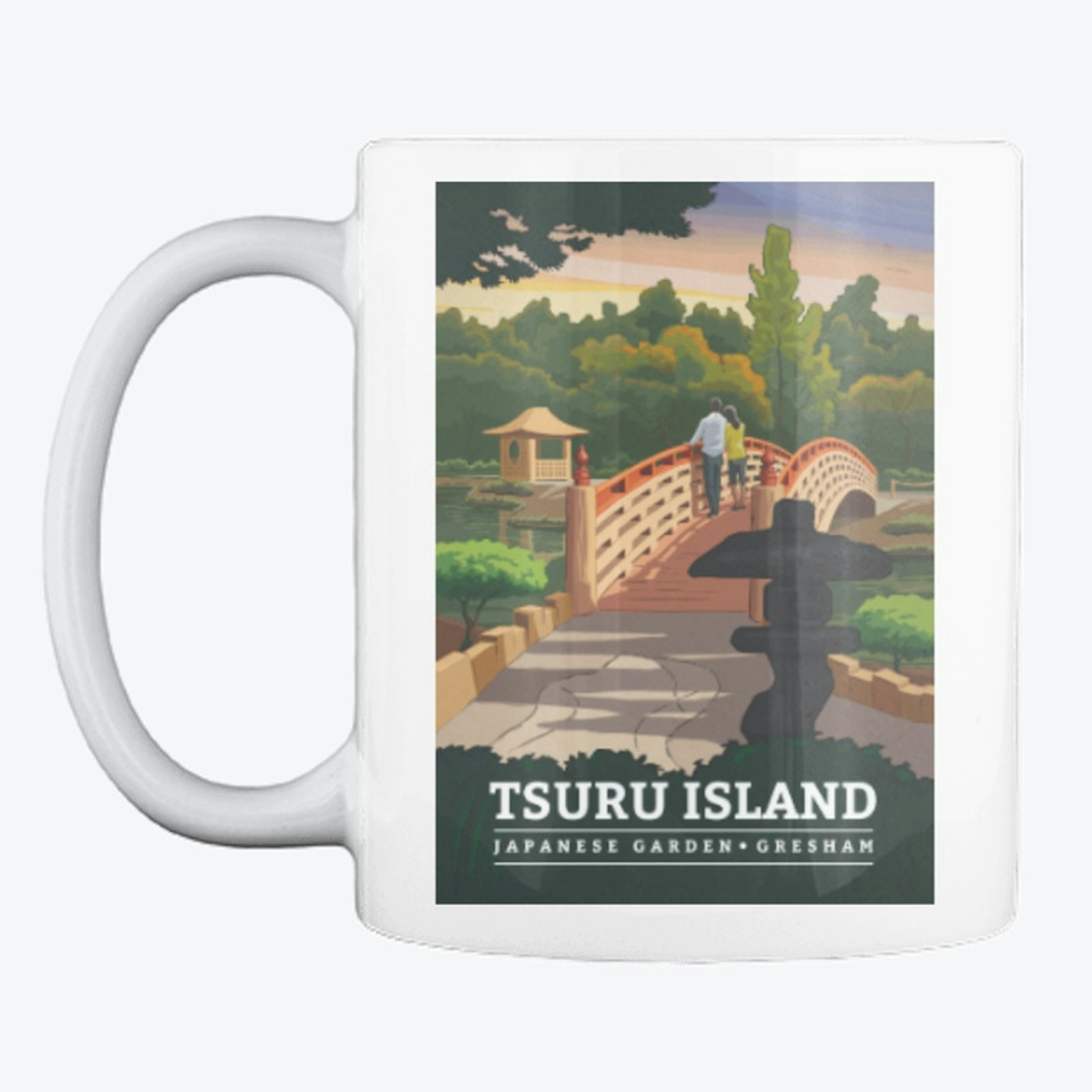 Tsuru Island Japanese Garden Mug